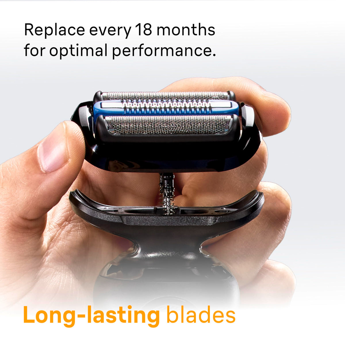 Braun shaver held in hand illustrating compact size and comfortable handling