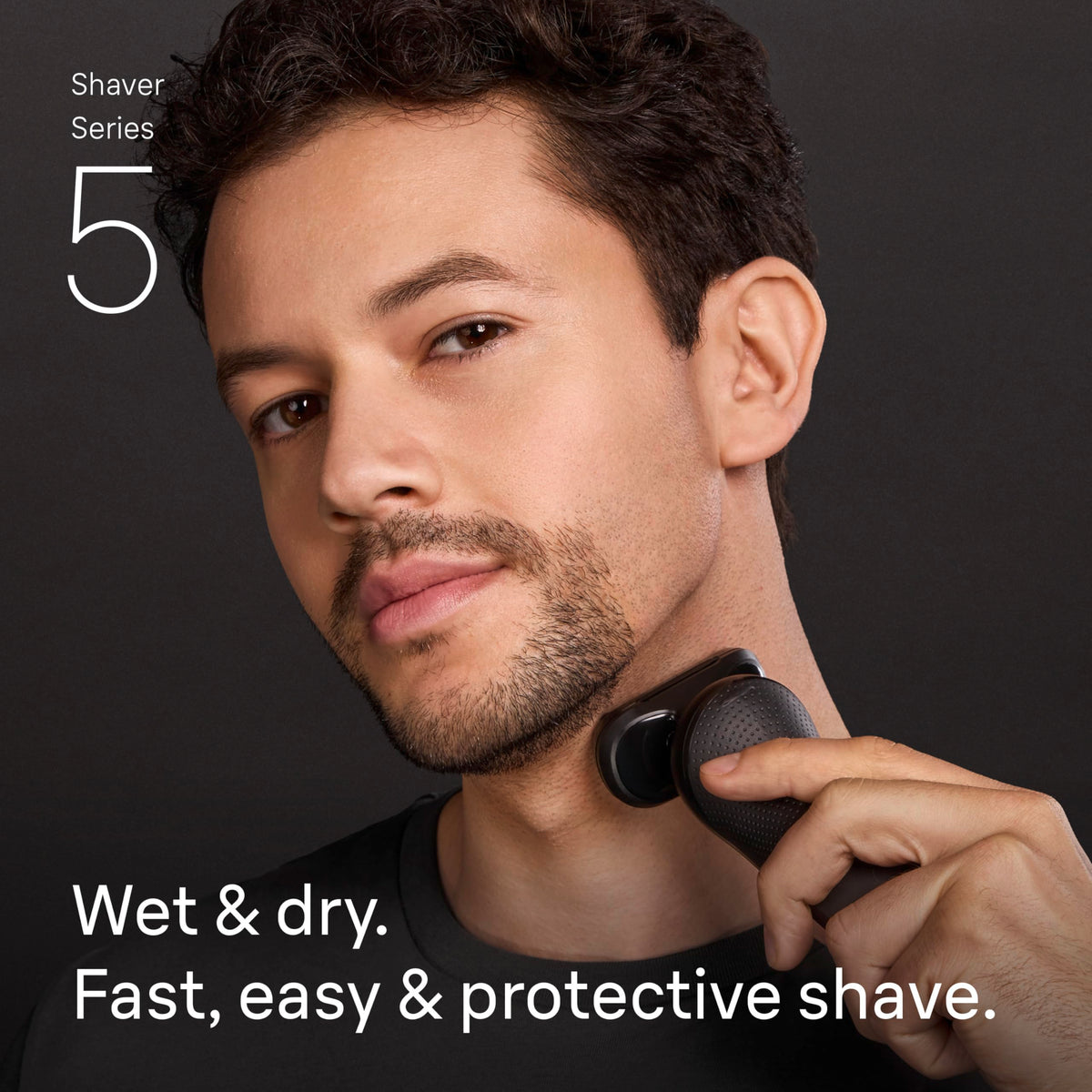 Braun travel case with shaver packed for secure travel protection and portability