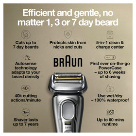 Braun Series 9 Pro ProLift trimmer detail capturing flat-lying hairs for improved cutting