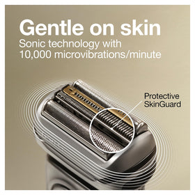 Braun Series 9 Pro side profile with slide-out trimmer extended for beard shaping accuracy