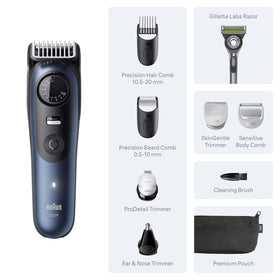 Braun Series 9 next to hand for scale showing compact, travel-friendly size