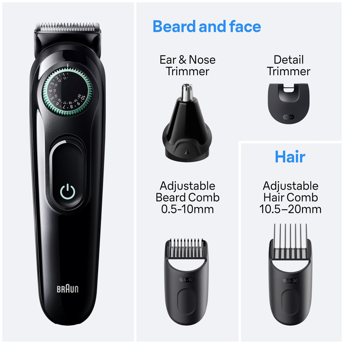Braun Series 3 held in hand to show size and ergonomic grip for easy handling