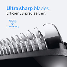 Braun Series 3 laid out with precision beard and hair combs for length control