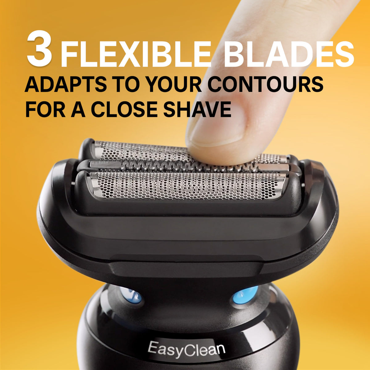 Braun Series 5 used in shower to demonstrate waterproof wet and dry shaving convenience