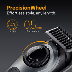 Braun spread of included attachments and combs for full grooming versatility