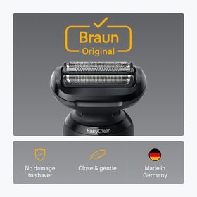 Braun Series 5 foil and cutter close-up highlighting precision edges