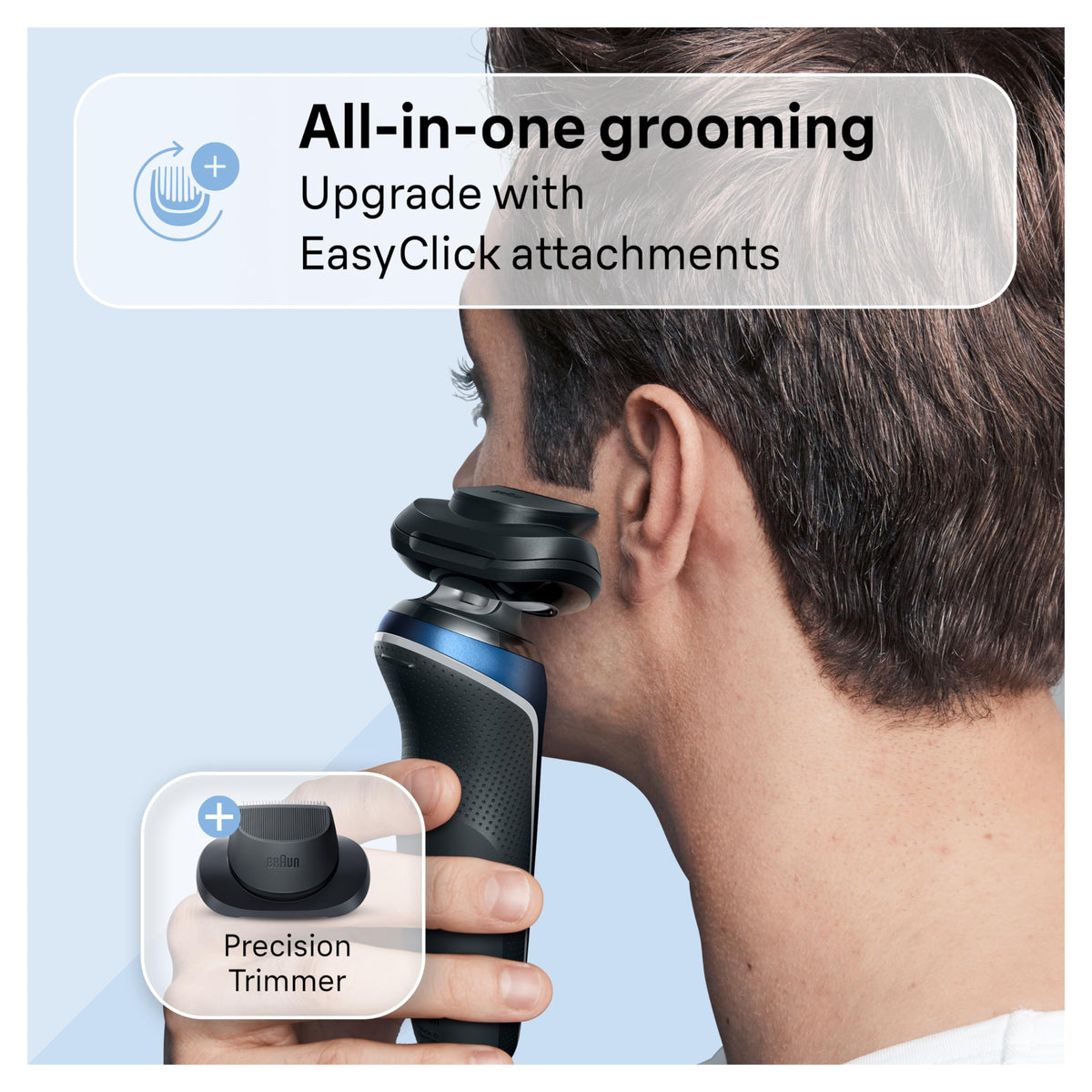 Braun Series 6 stored inside included travel pouch for compact protection on trips
