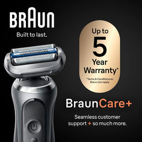 Braun 4-in-1 Clean & Charge Center cleaning and charging the shaver hygienically
