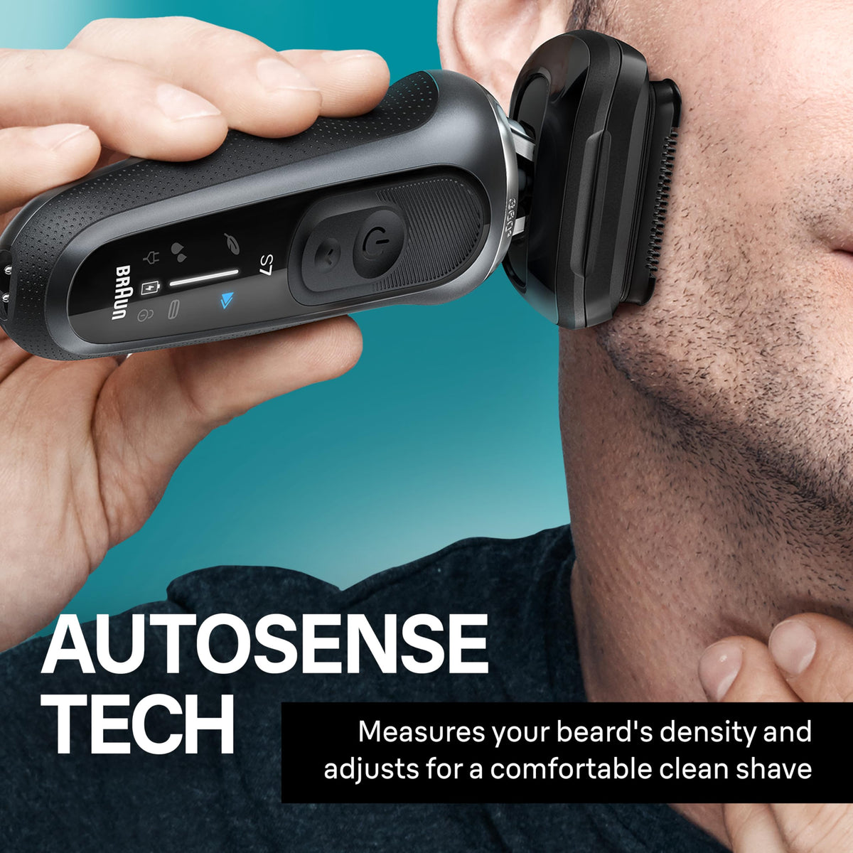 Braun SkinGentle foil detail demonstrating gentle glide for reduced tug and pull