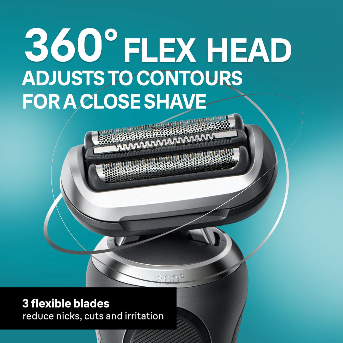 Braun stubble attachment on shaver to create a clean three-day stubble look