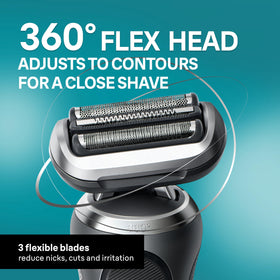 Braun stubble attachment on shaver to create a clean three-day stubble look