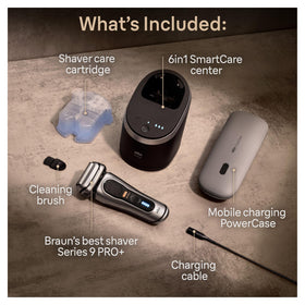 Braun Series 9 foil close-up highlighting five ProShave elements for efficient cutting