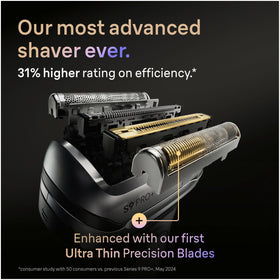 Braun Series 9 PRO+ precision protrimmer detail for accurate sideburn and edge shaping
