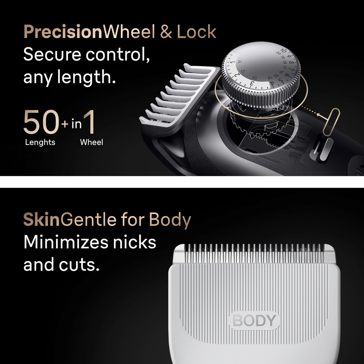 Braun Series 9 PRO trimming body hair illustrating safe comfortable manscaping