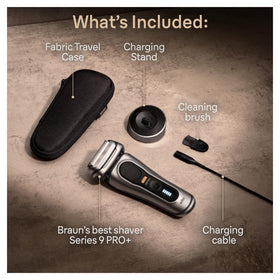 Braun Series 9 PRO+ close up of five ProShave elements showing precision cutting performance