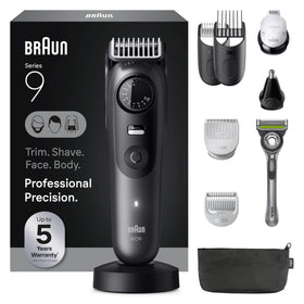 Braun Series 9 PRO front view showing ergonomic design and versatile grooming