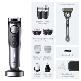 Braun Series 9 PRO with Gillette Labs razor included for close finishing and smooth results