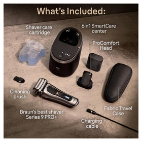 Braun Series 9 PRO ProComfort head close-up demonstrating lifted hairs for gentler shaving
