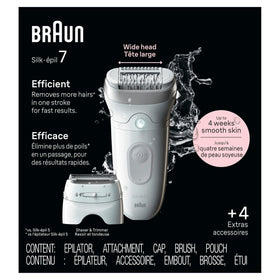 Braun Silk-épil 7 original packaging and labels indicating German build benefit