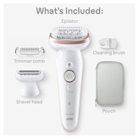 Braun Silk-épil 9 pivoting head detail demonstrating contour-following action for fewer misses