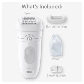 Braun Silk-épil 5 skin contact cap close-up for closer epilation results