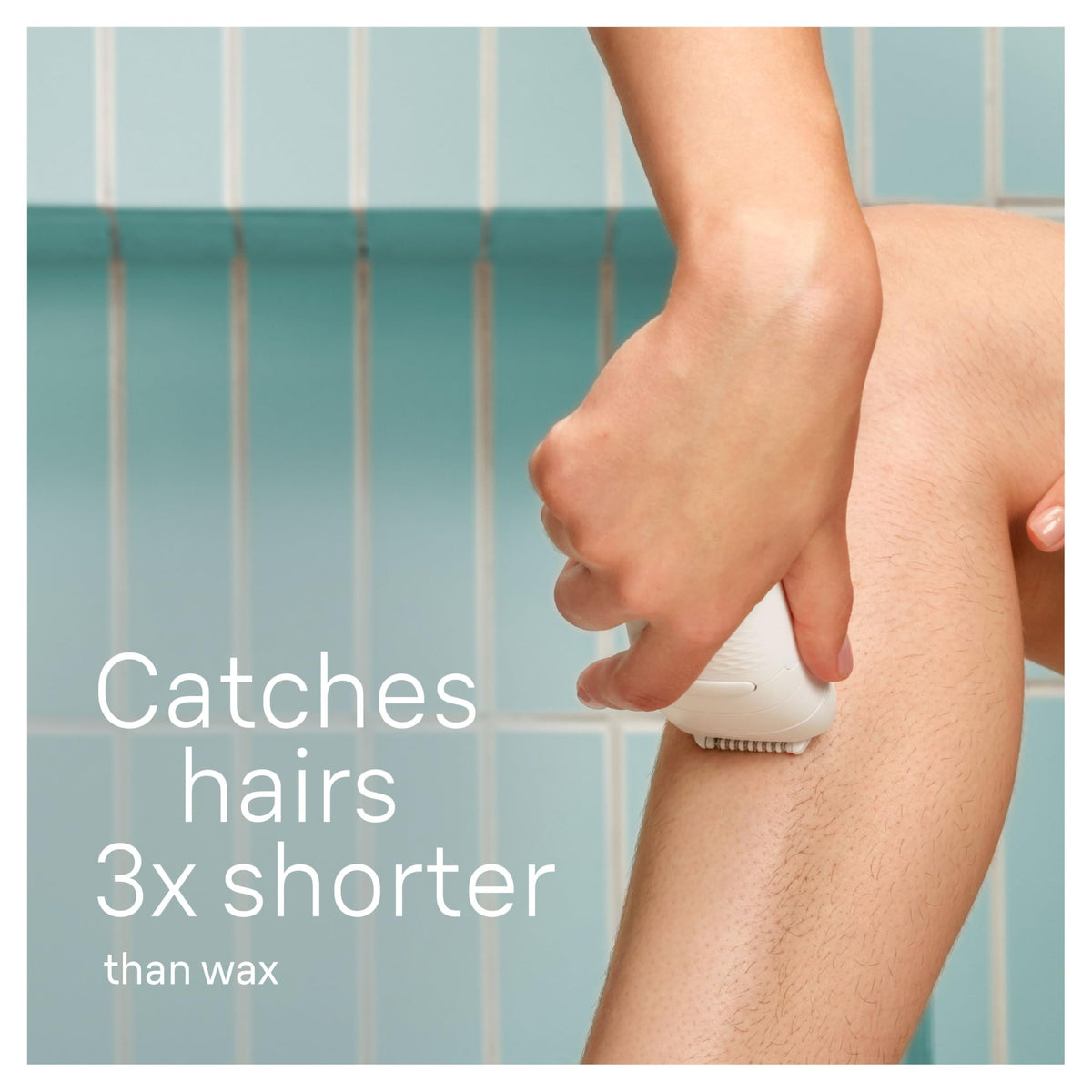 Braun Silk-épil 5 used in shower illustrating wet-and-dry comfort