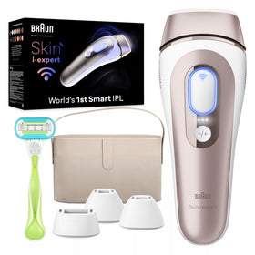 Braun device front view showing ergonomic handle and treatment window for comfortable use