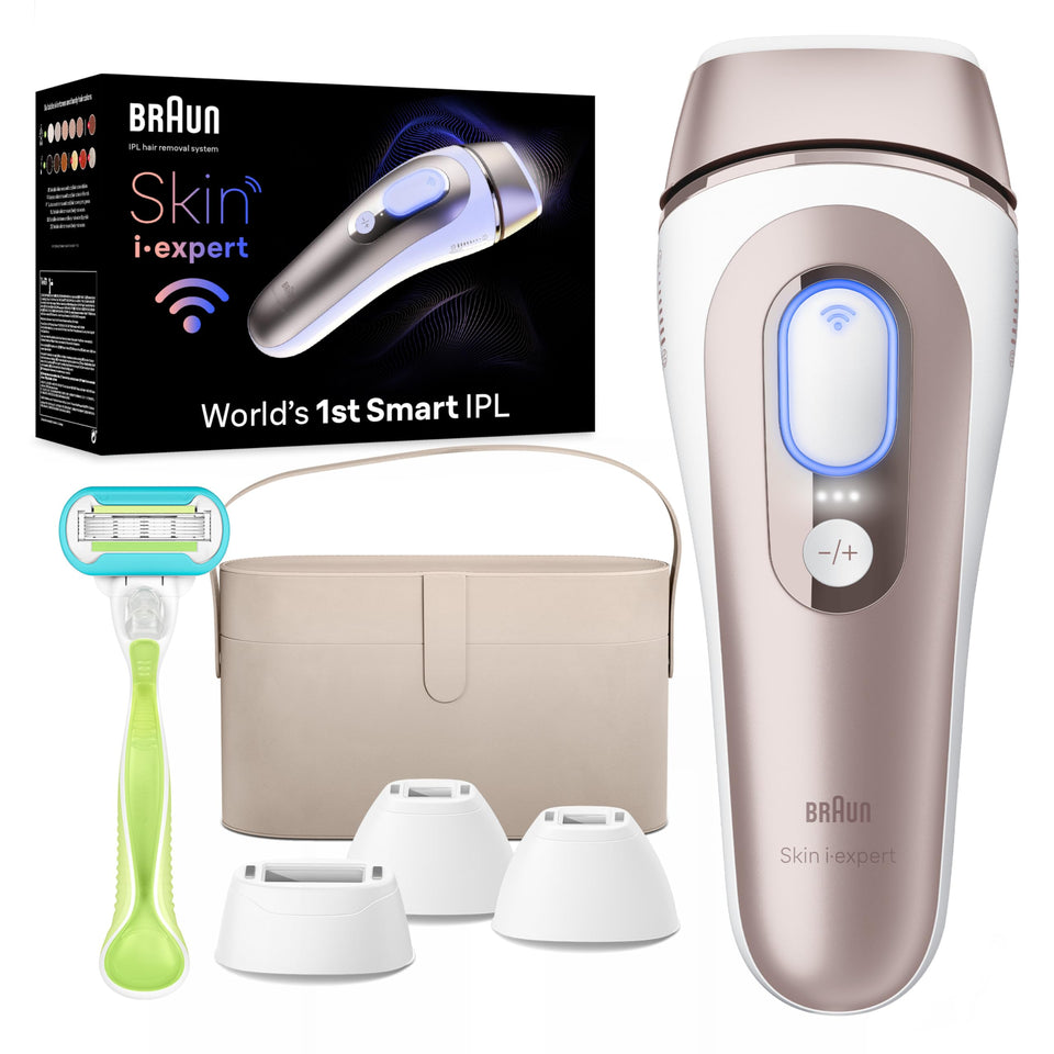 Braun device front view showing ergonomic handle and treatment window for comfortable use
