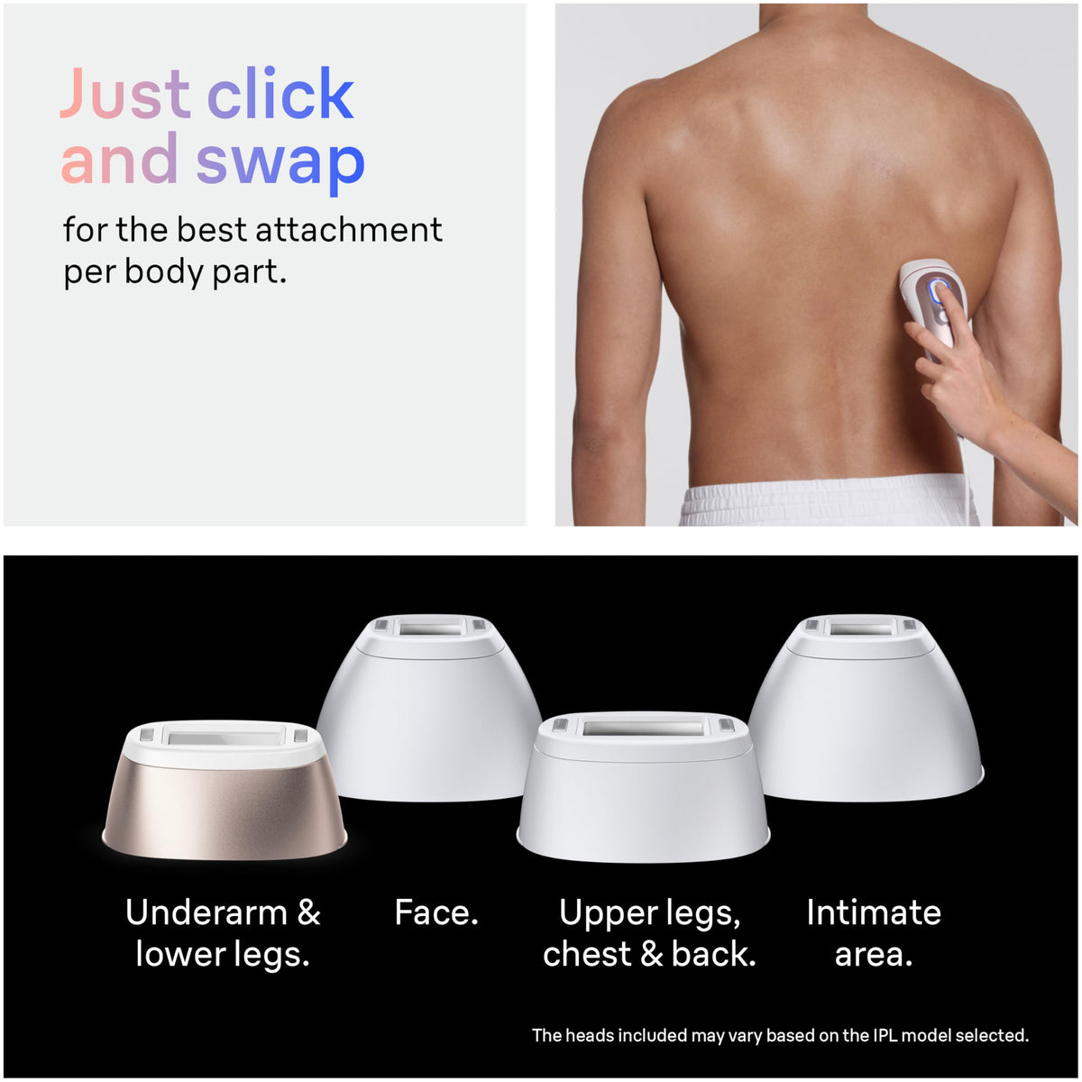 Braun Venus razor included to prepare skin before IPL treatment for optimal results