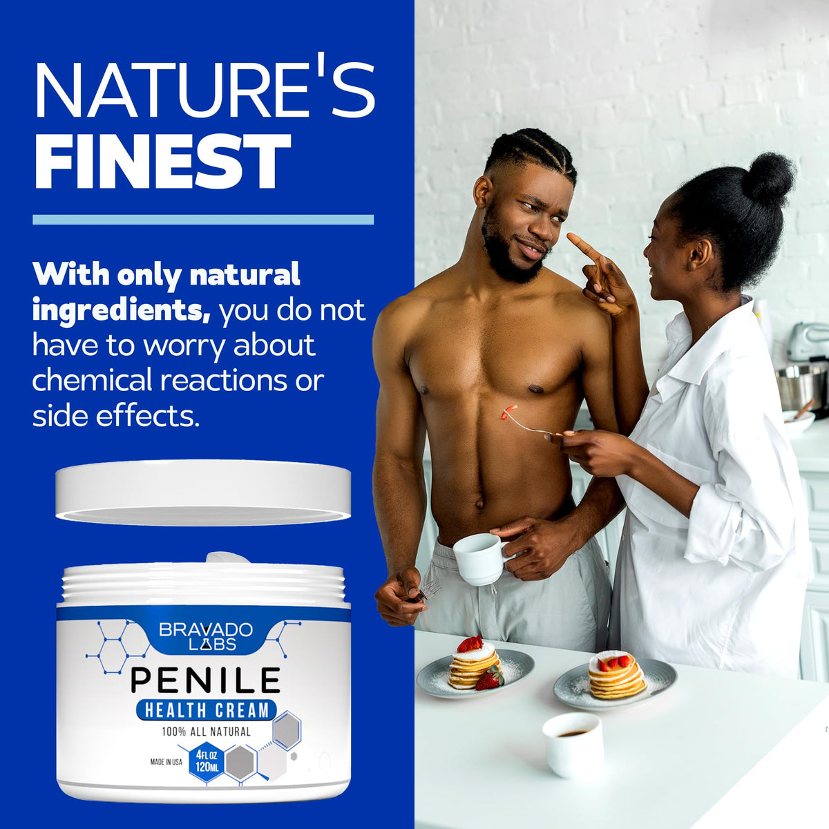 Bravado Labs on bathroom counter in lifestyle setting suggesting simple daily routine
