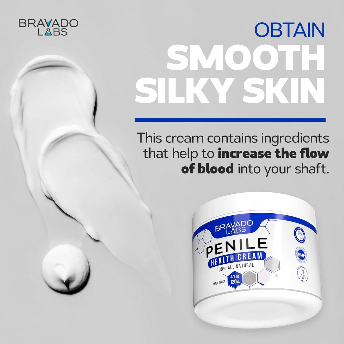 Bravado Labs 4oz tube placed next to ruler to show compact travel-friendly size