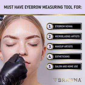 BRAWNA pre-inked mark on skin illustrating clear white guideline for precise shaping