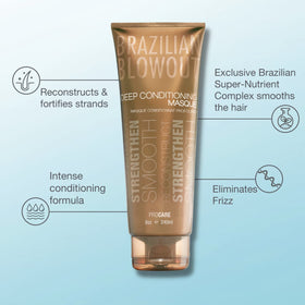 Brazilian Blowout creamy masque texture close-up demonstrating rich hydration