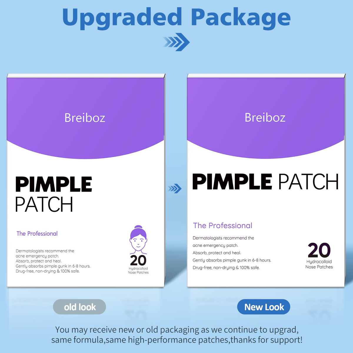 Breiboz single hydrocolloid patch close-up demonstrating strong adhesion