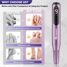 Breosic in-use manicure scene demonstrating professional results at home