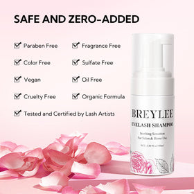 BREYLEE cleansing brush and spoolie detail for precise lash care