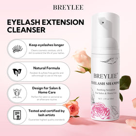 BREYLEE close-up foam texture demonstrating gentle cleansing action for sensitive eyes