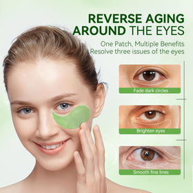 BREYLEE patch in use on model conveying refreshed under-eye benefit