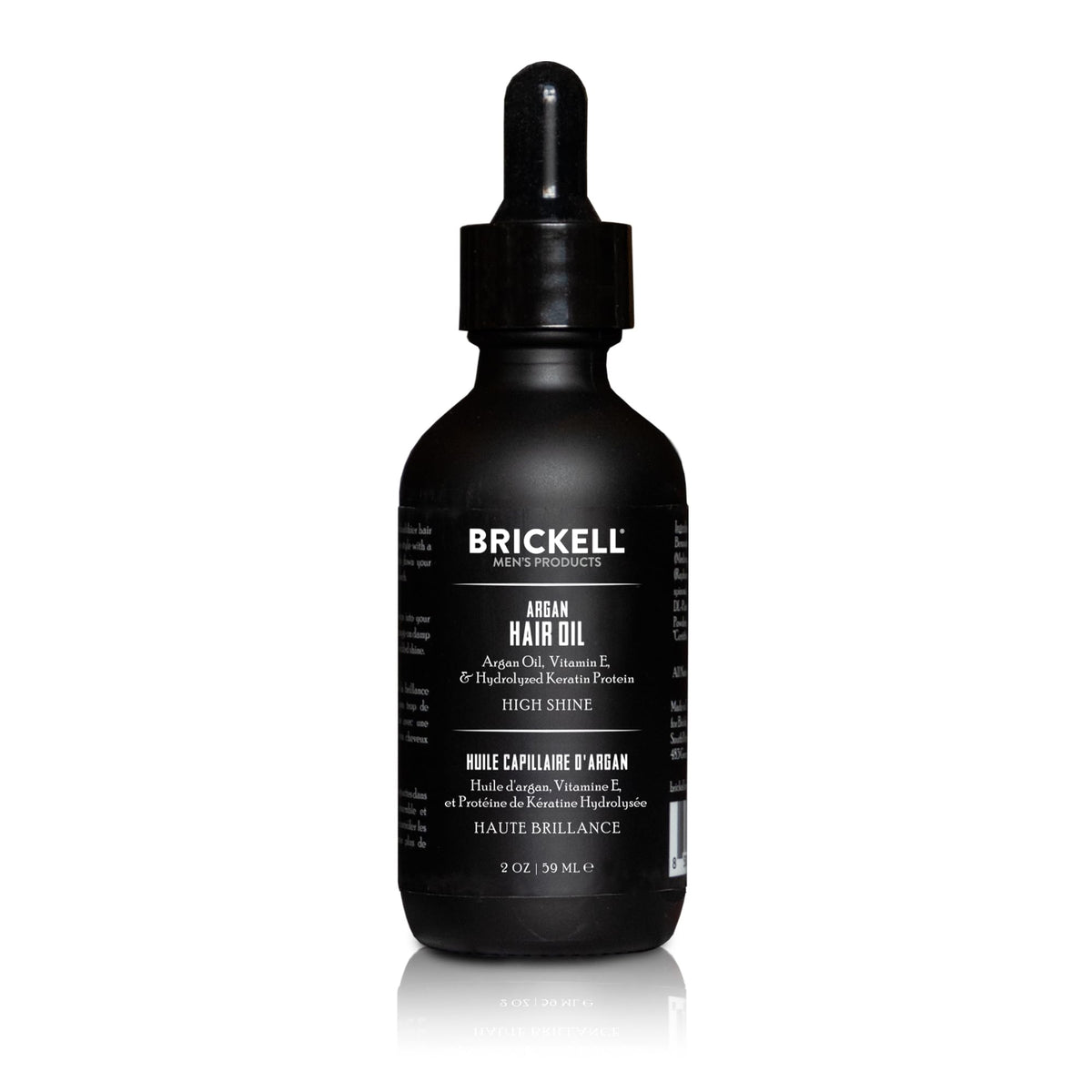 Brickell bottle front view showing clean packaging and easy dosing benefit