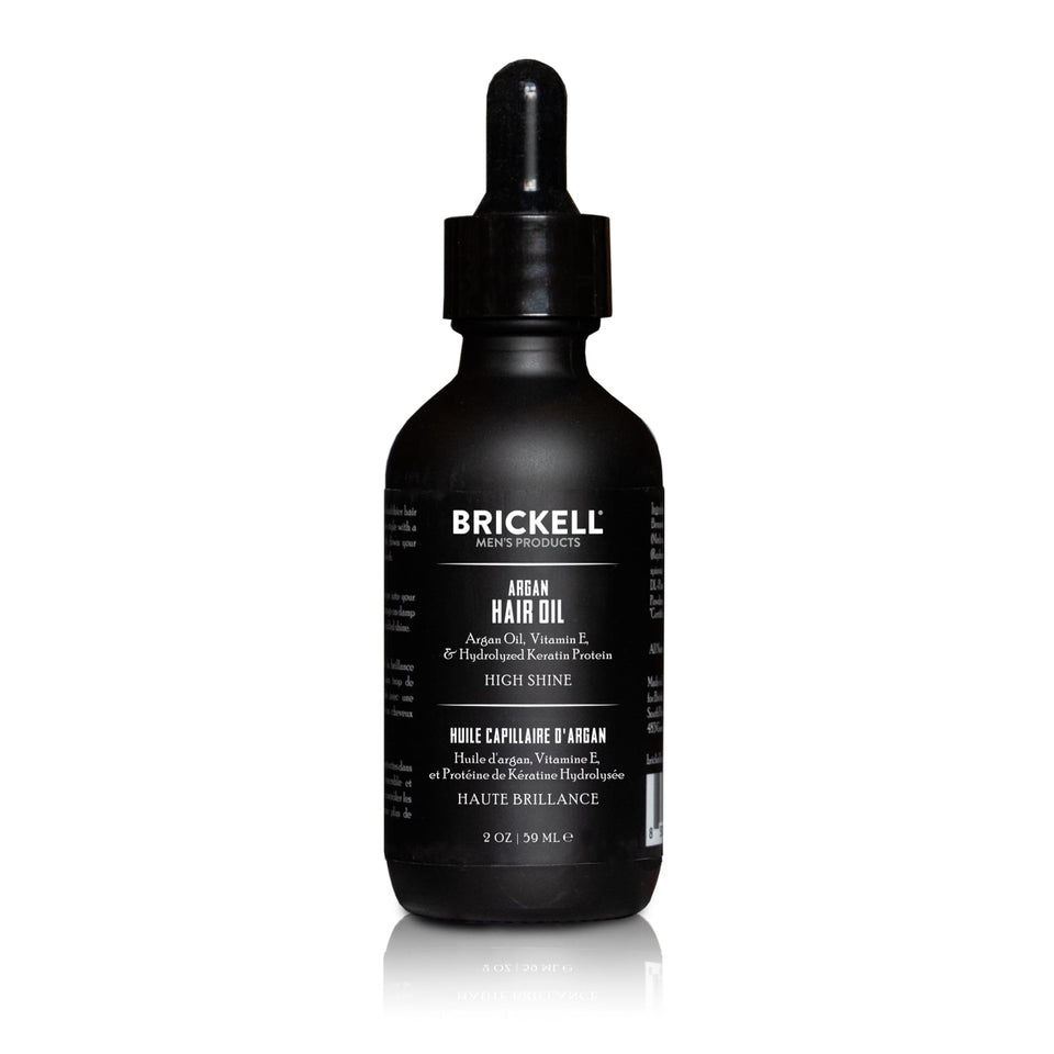 Brickell bottle front view showing clean packaging and easy dosing benefit