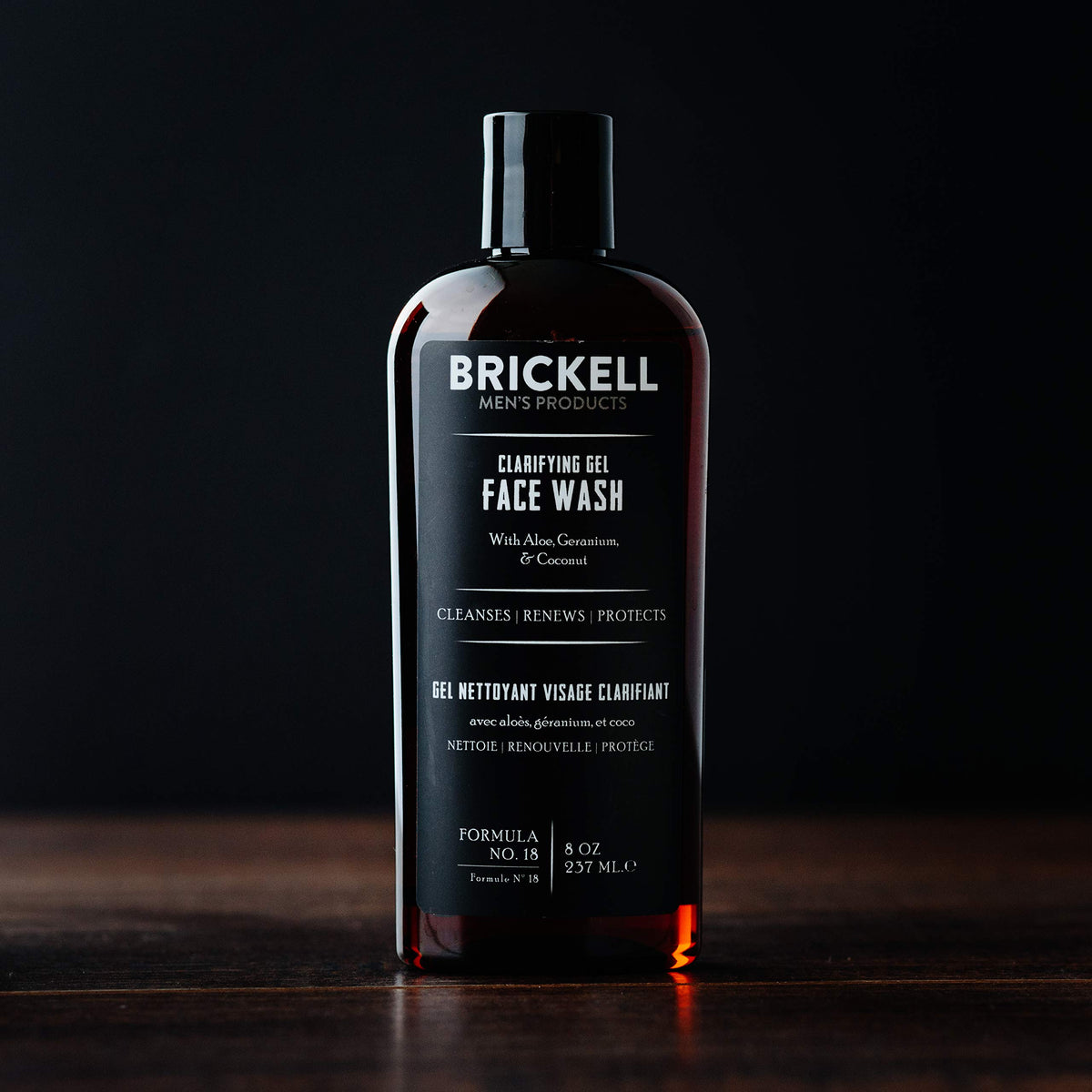 Brickell hand dispensing gel to show size and easy application benefit