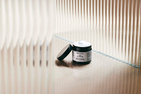 Brickell Men's Products open jar texture showing creamy consistency for quick absorption
