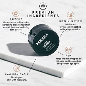 Brickell Men's Products pipette with hyaluronic drop highlighting hydration benefits