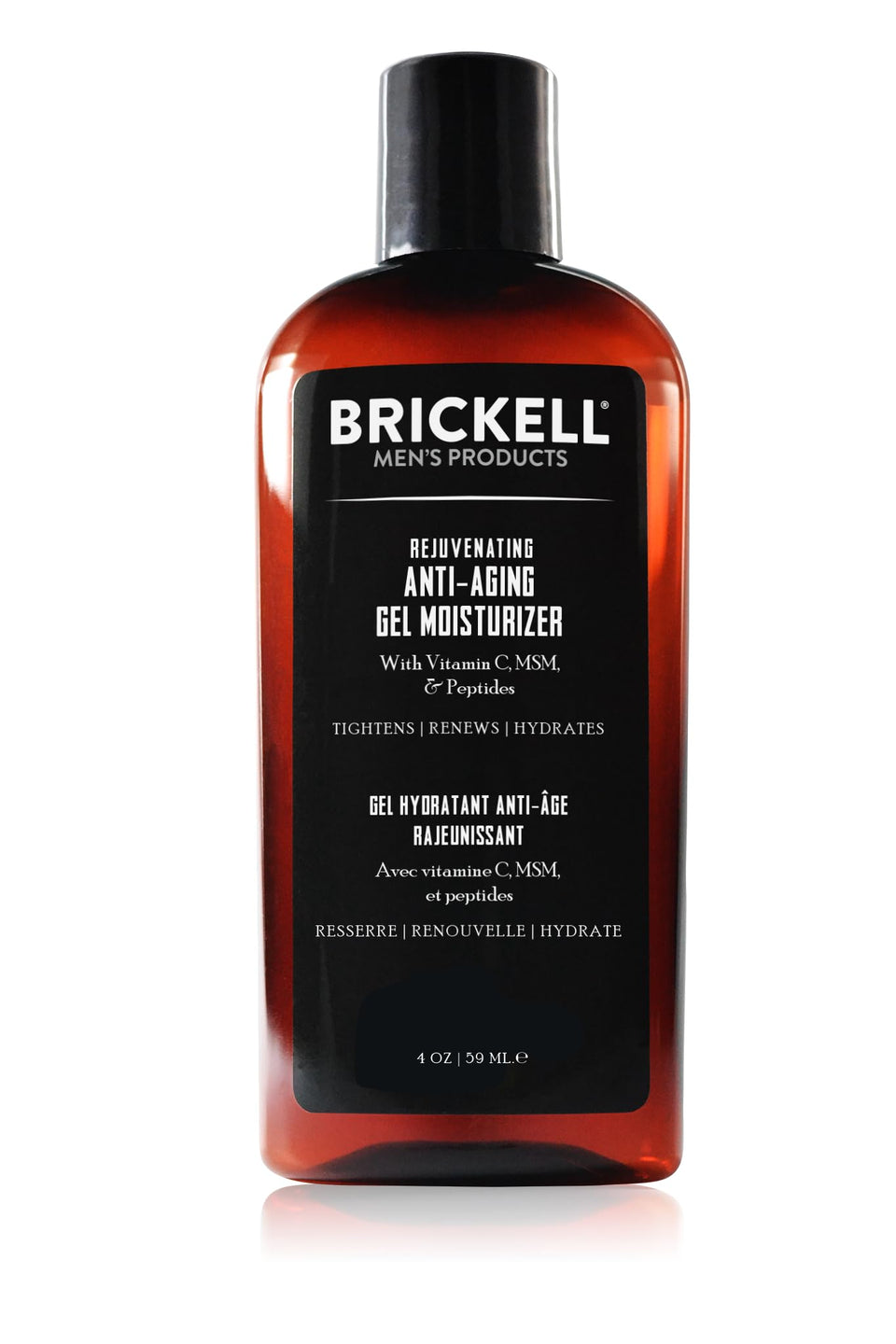 Brickell jar front view showing clean label and fast-absorbing benefit