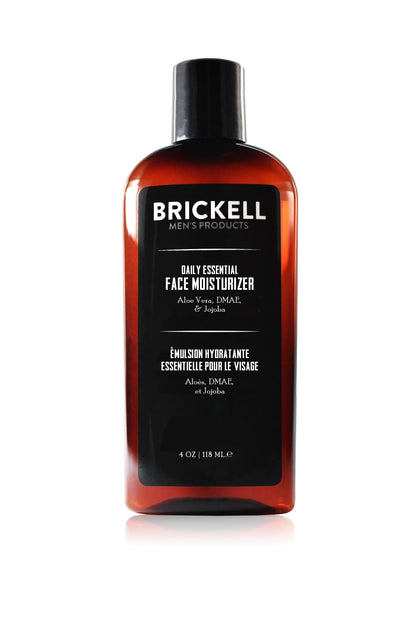 Brickell front packaging 4oz bottle shows size and clean design benefits