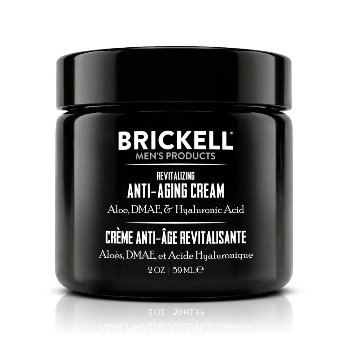 Brickell front packaging showing product and easy application benefit