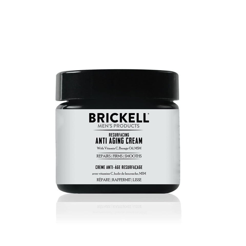 Brickell Men's Products front packaging showing jar and branding, clear product view