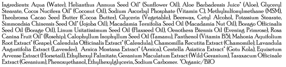 Brickell Men's Products ingredient label showing Vitamin C and botanical oils
