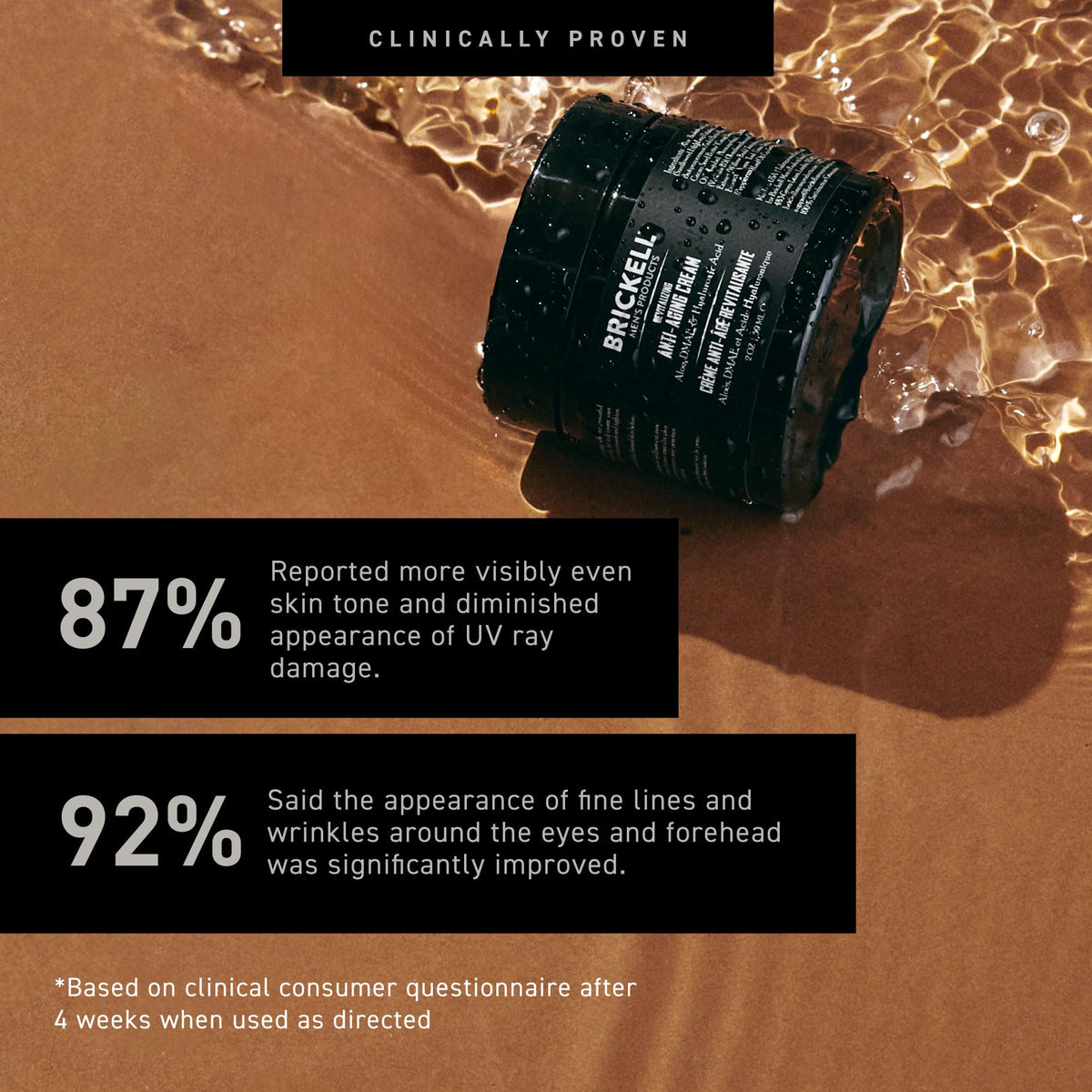 Brickell label and ingredients panel highlighting active ingredients benefit