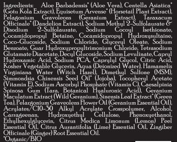 Brickell label close-up showing ingredients and directions for convenient, informed use benefit